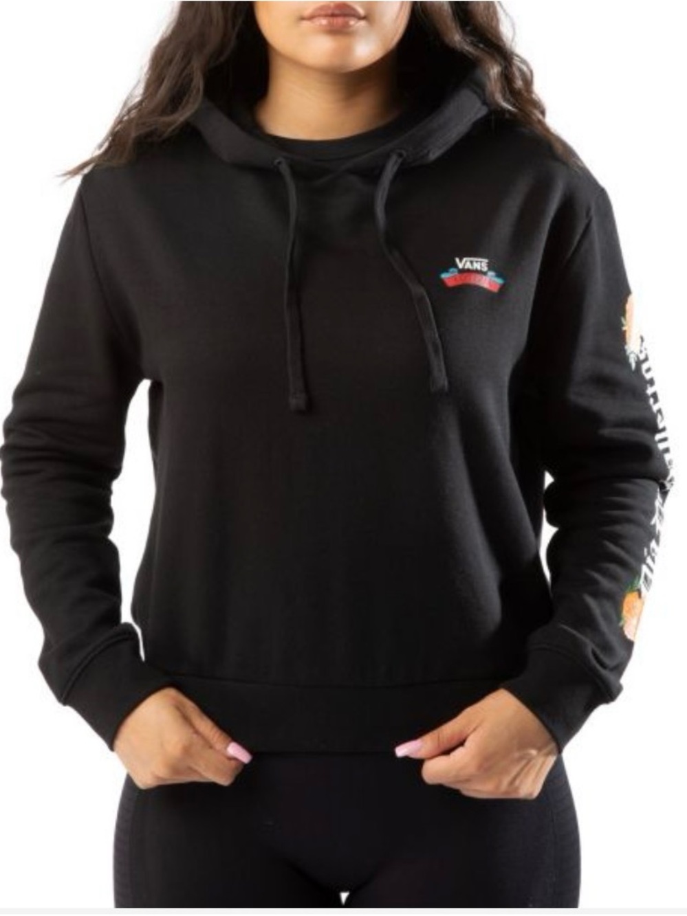 Rare VANS X LOTERIA OFRENDA BOXY Black HOODIE Dia De Los Muertos Women L - Picture 3 of 8
